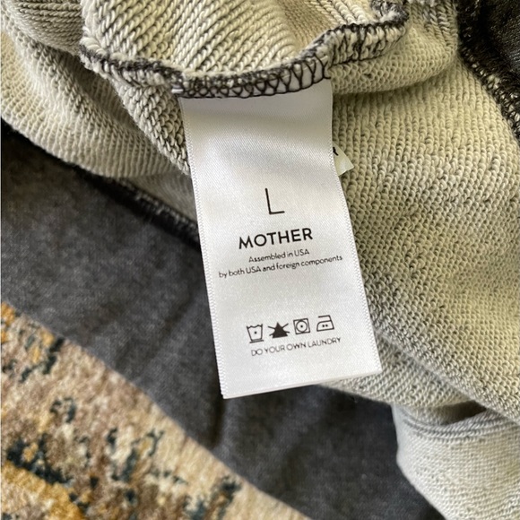 MOTHER grey lace up front slouchy sweatshirt. Size large. - Picture 4 of 5